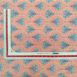 Pink & Blue Traditional Print Cotton Fabric Trade UNO