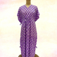 Purple & White Floral Print Kaftan - TradeUNO