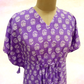 Purple & White Floral Print Kaftan - TradeUNO