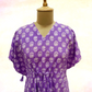 Purple & White Floral Print Kaftan - TradeUNO