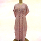 Light Pink & Orange Floral Print Kaftan - TradeUNO