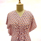 Light Pink & Orange Floral Print Kaftan - TradeUNO