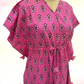 Pink Floral Print Kaftan - TradeUNO