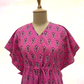 Pink Floral Print Kaftan - TradeUNO