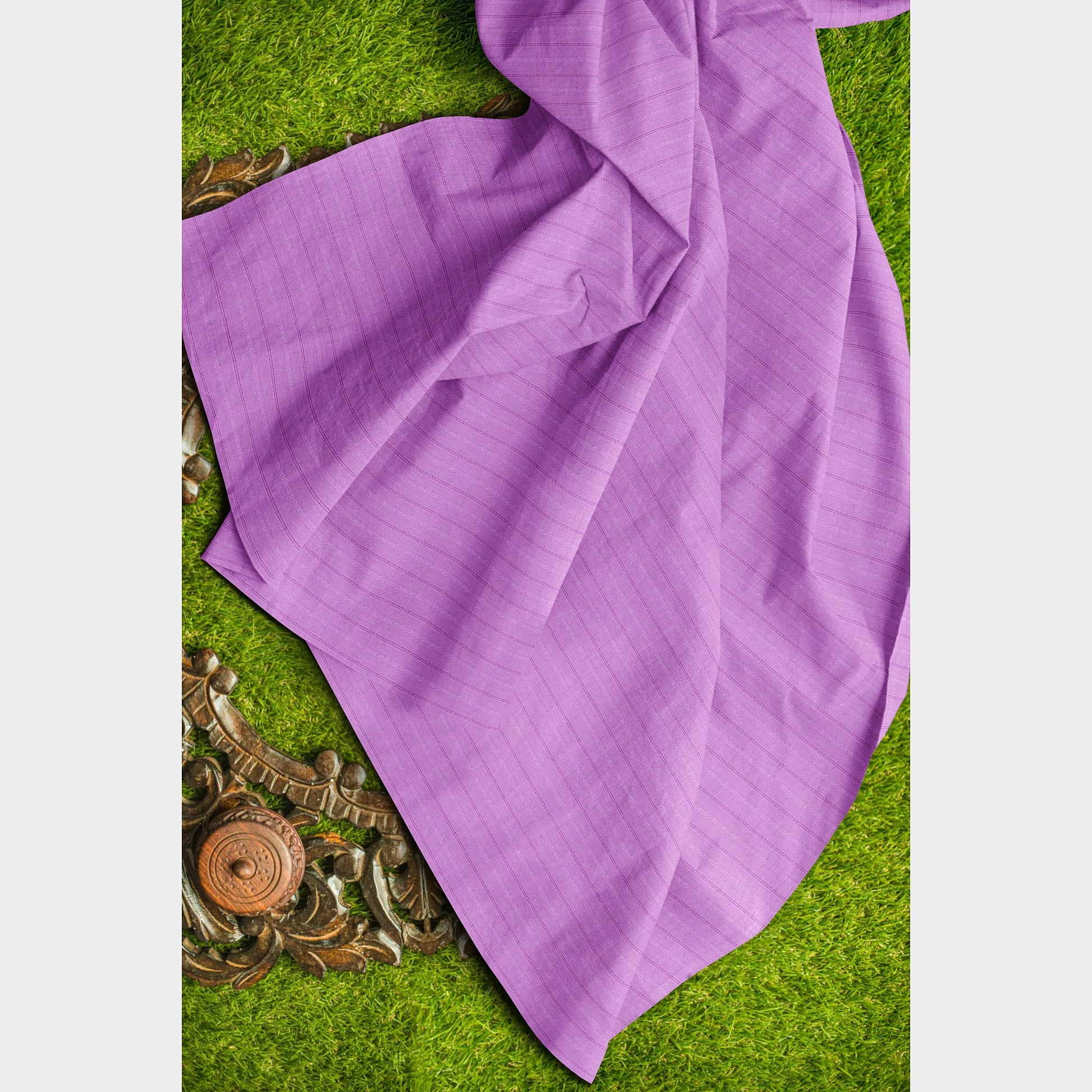 Purple Stripe Jacquard Cotton Fabric Trade UNO
