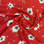 Red Floral Crepe fabric - TradeUNO
