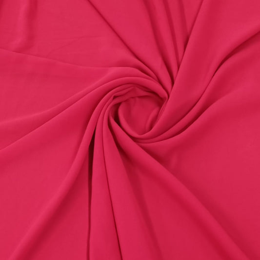Red Solid Georgette Fabric Trade UNO