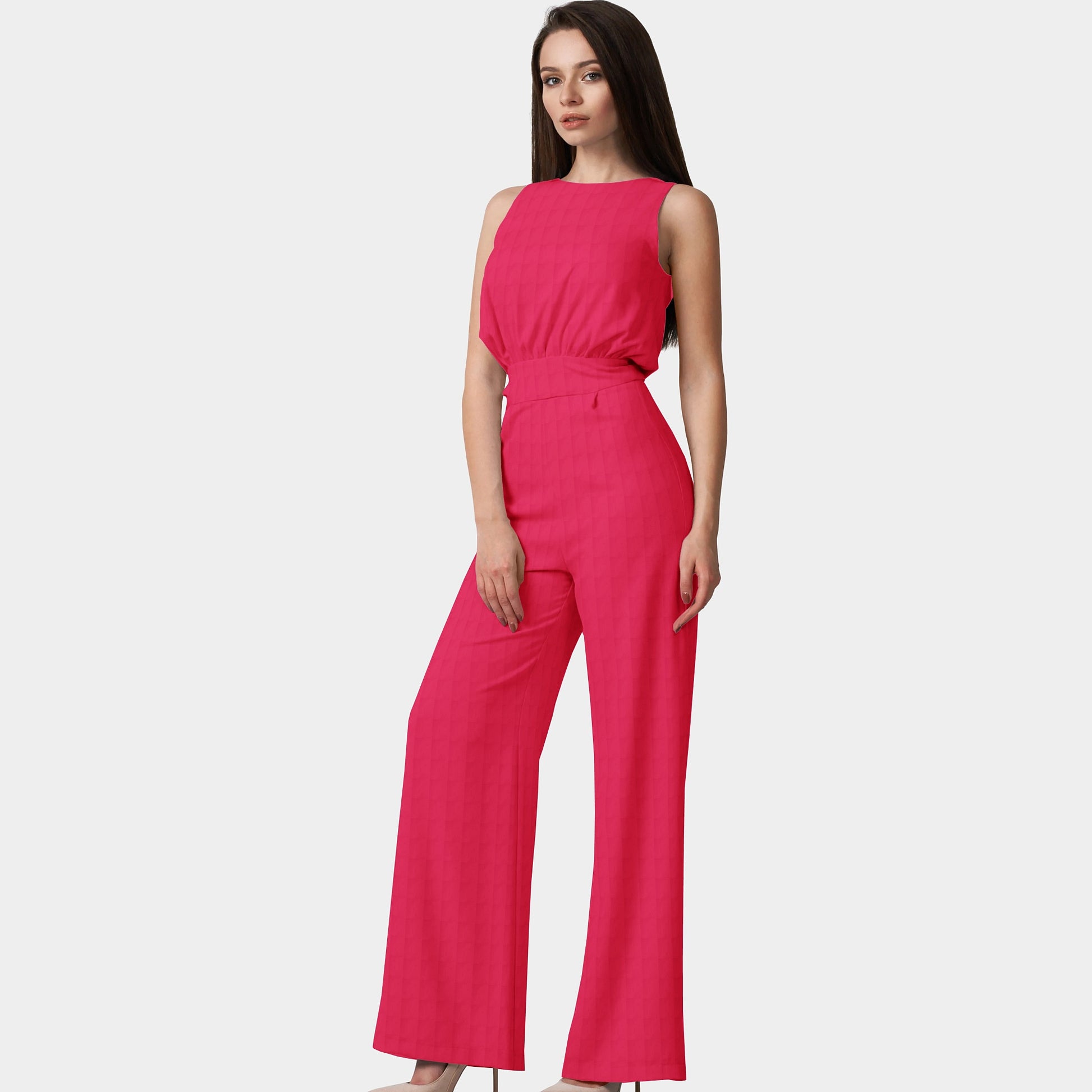 Red Solid Georgette Fabric Trade UNO
