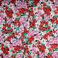 Red & Pink Ditsy Floral Print Moss Crepe Fabric Trade UNO