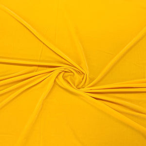 Saffron Solid Poly Velvet Fabric Trade UNO