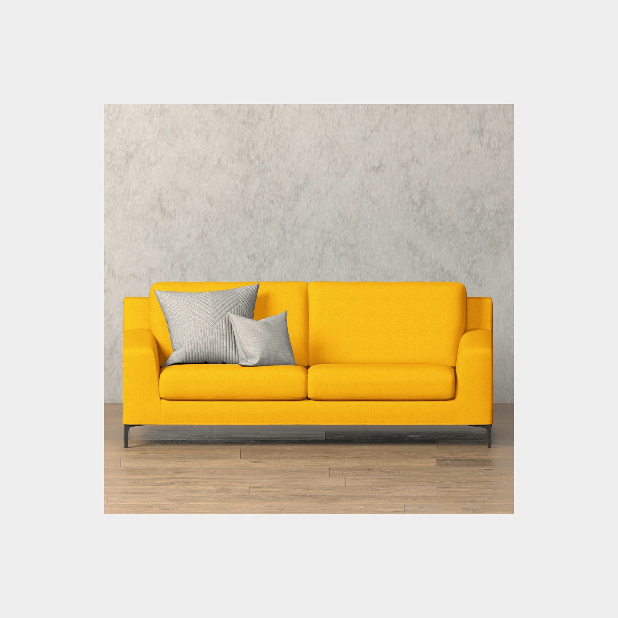 Saffron Solid Poly Velvet Fabric Trade UNO