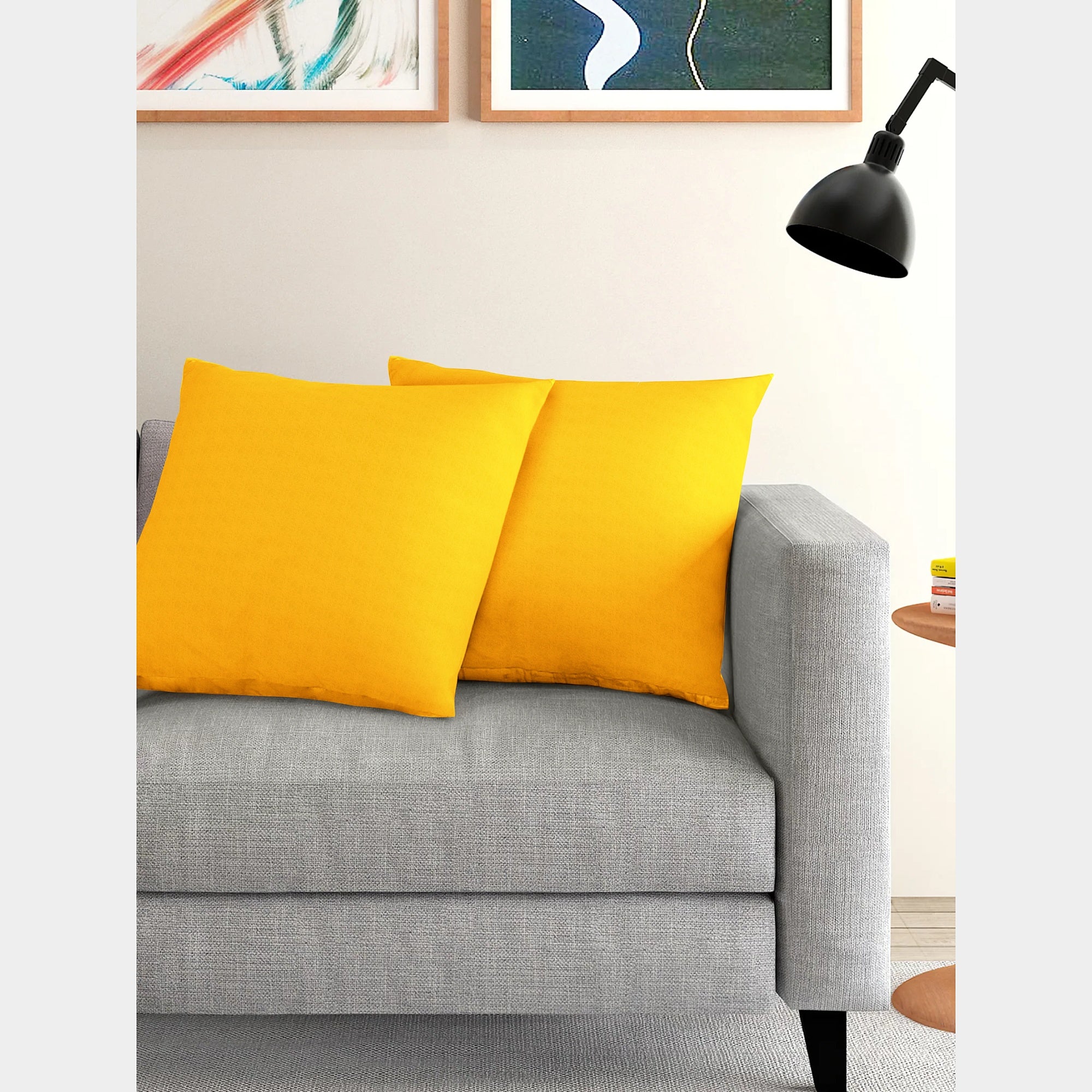 Saffron Solid Poly Velvet Fabric Trade UNO