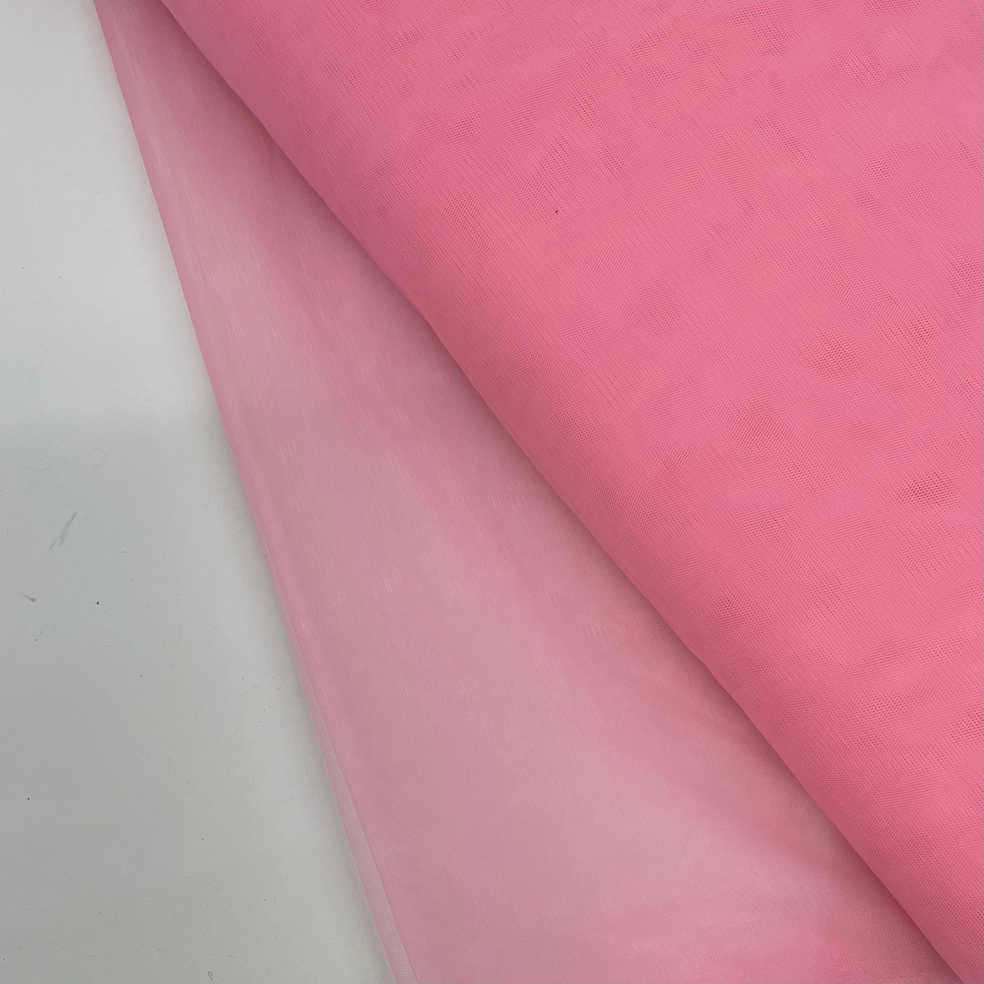 Salmon Pink Solid Net Fabric - TradeUNO