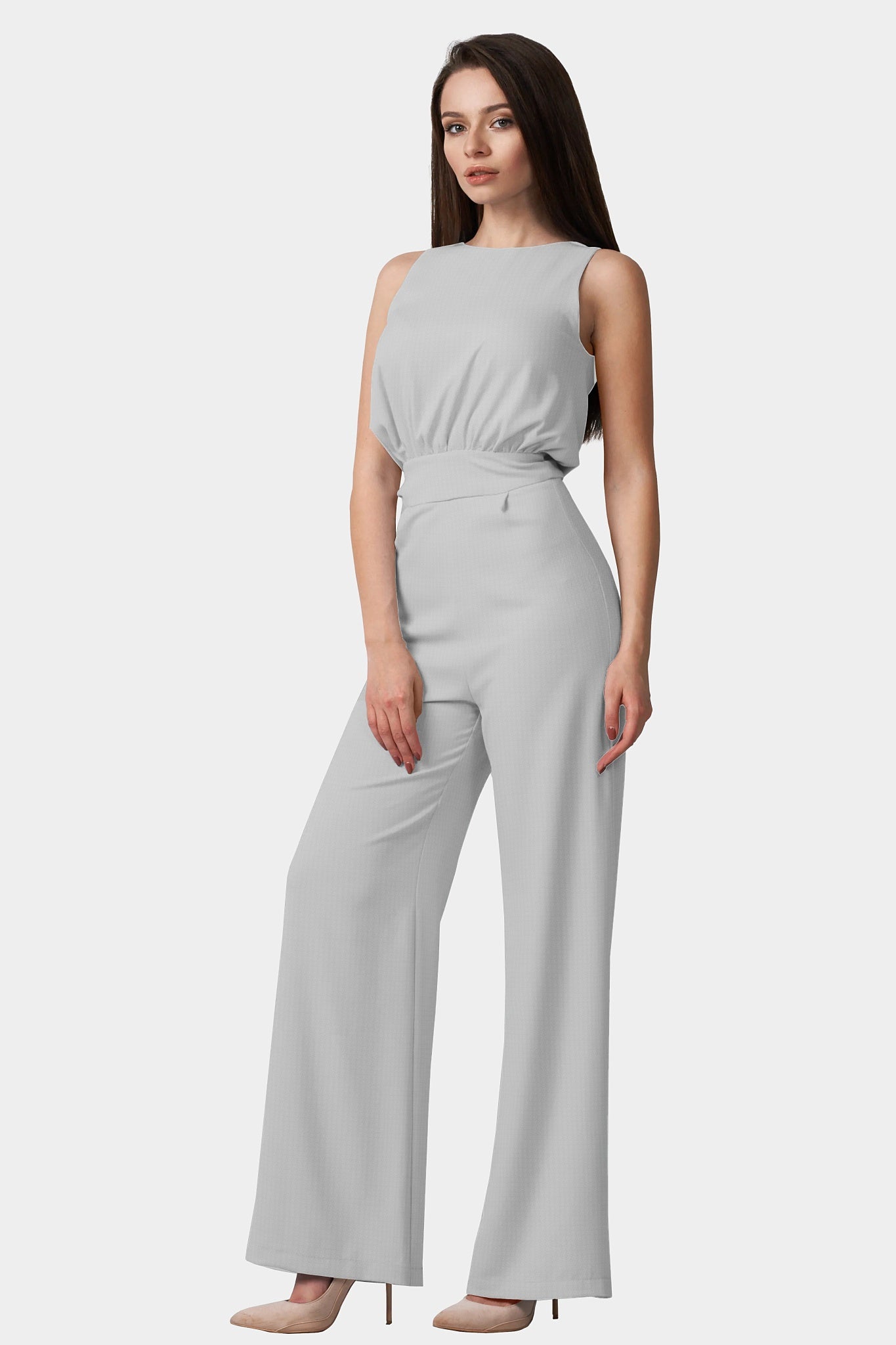 Silver Solid Satin Fabric Trade UNO