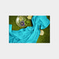 Sky Blue Jacquard Cotton Fabric Trade UNO