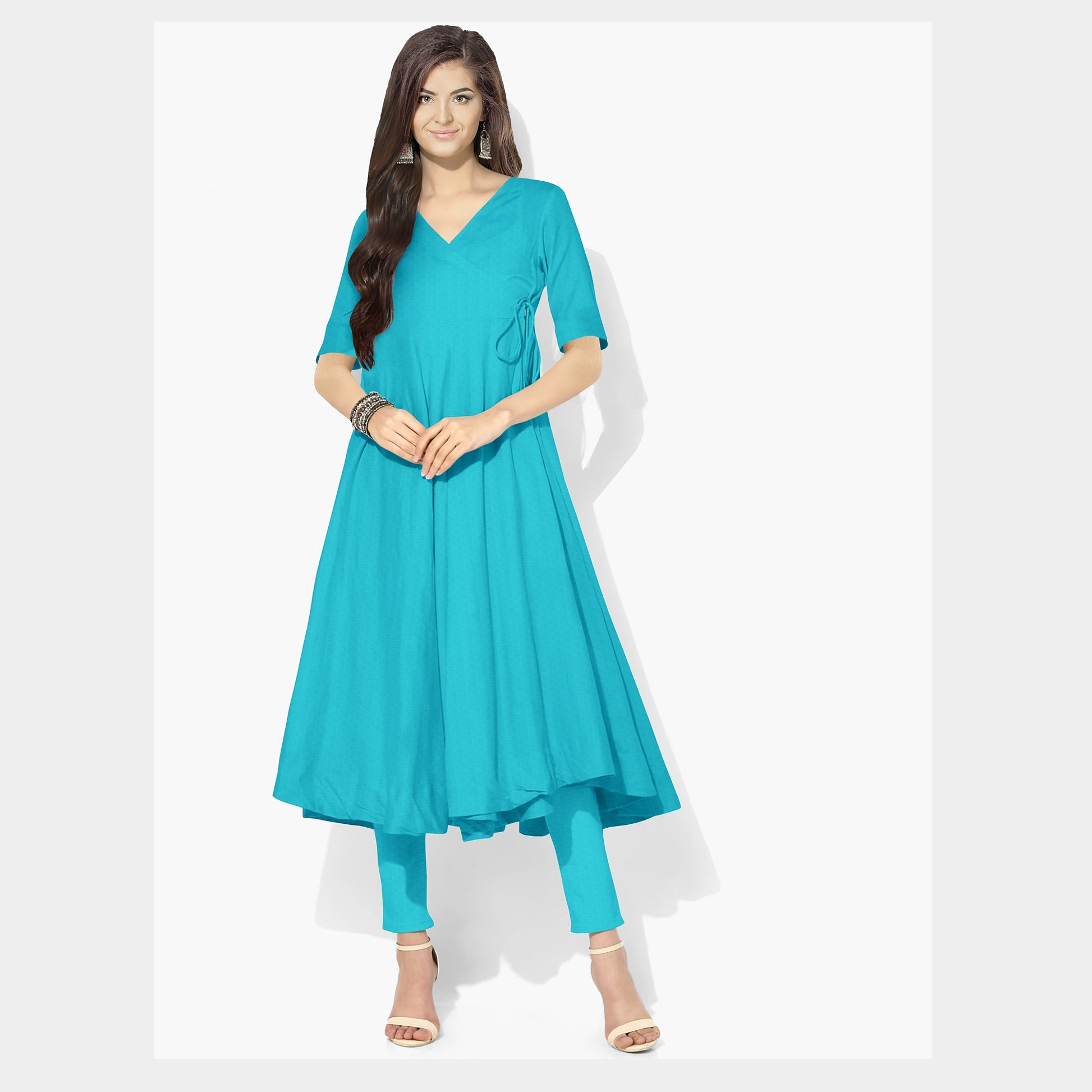Sky Blue Jacquard Cotton Fabric Trade UNO