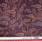 Dark Purple Floral Print Satin Bemberg Fabric Trade UNO
