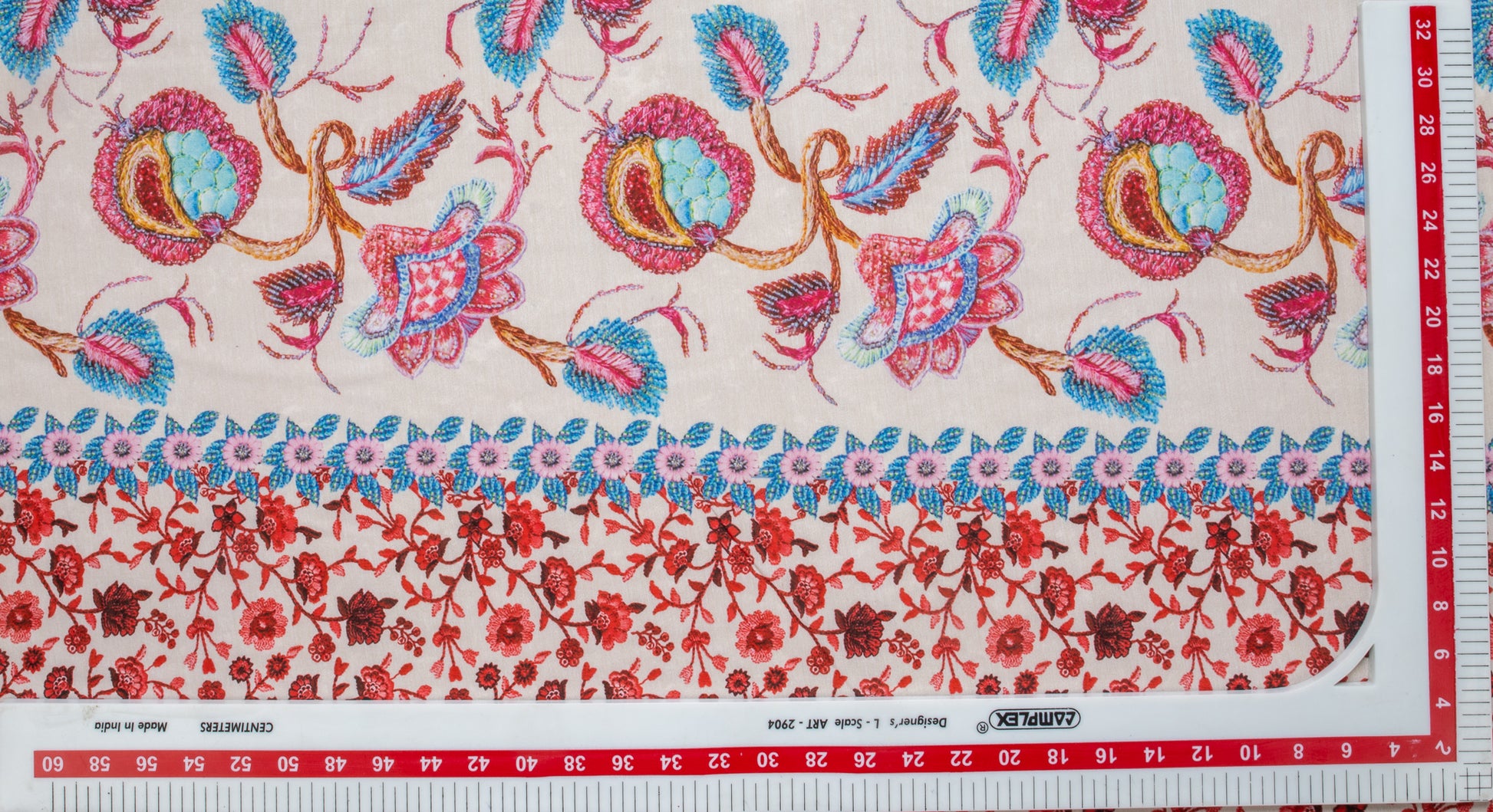 Multi Color Floral Print Viscose Voile Fabric Trade Uno