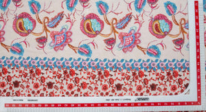 Multi Color Floral Print Viscose Voile Fabric