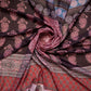 Pink & Black Paisley Print Viscose Voile Fabric Trade Uno