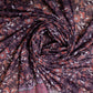 Wine Red Floral Print Viscose Voile Fabric Trade Uno