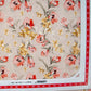 Cream Floral Print Russian Silk Fabric Trade UNO
