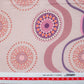 Pink Digital Print Russian Silk Fabric Trade UNO