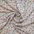 Beige Floral Print Russian Silk Fabric Trade UNO