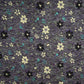 Grey Floral Print Russian Silk Fabric Trade UNO