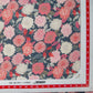 Grey & Pink Floral Print Russian Silk Fabric Trade UNO