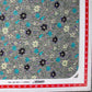 Grey Floral Print Russian Silk Fabric Trade UNO