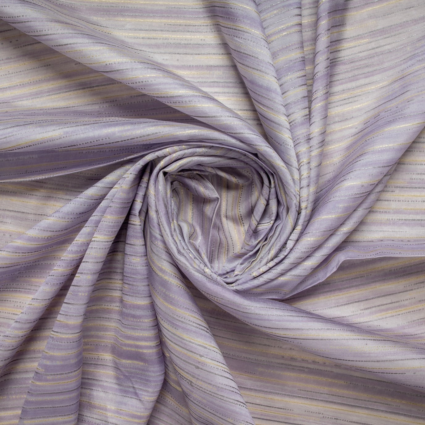 Lilac Foil Print Tusser Silk Fabric Trade UNO