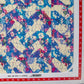 Multi Color Abstract Floral Print Raw Silk Fabric Trade UNO