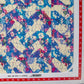 Multi Color Abstract Floral Print Raw Silk Fabric Trade UNO