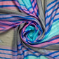 Grey & Pink Stripes Tabby Silk Fabric Trade UNO