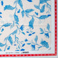 White And Blue Floral Poly Bion Fabric Trade UNO