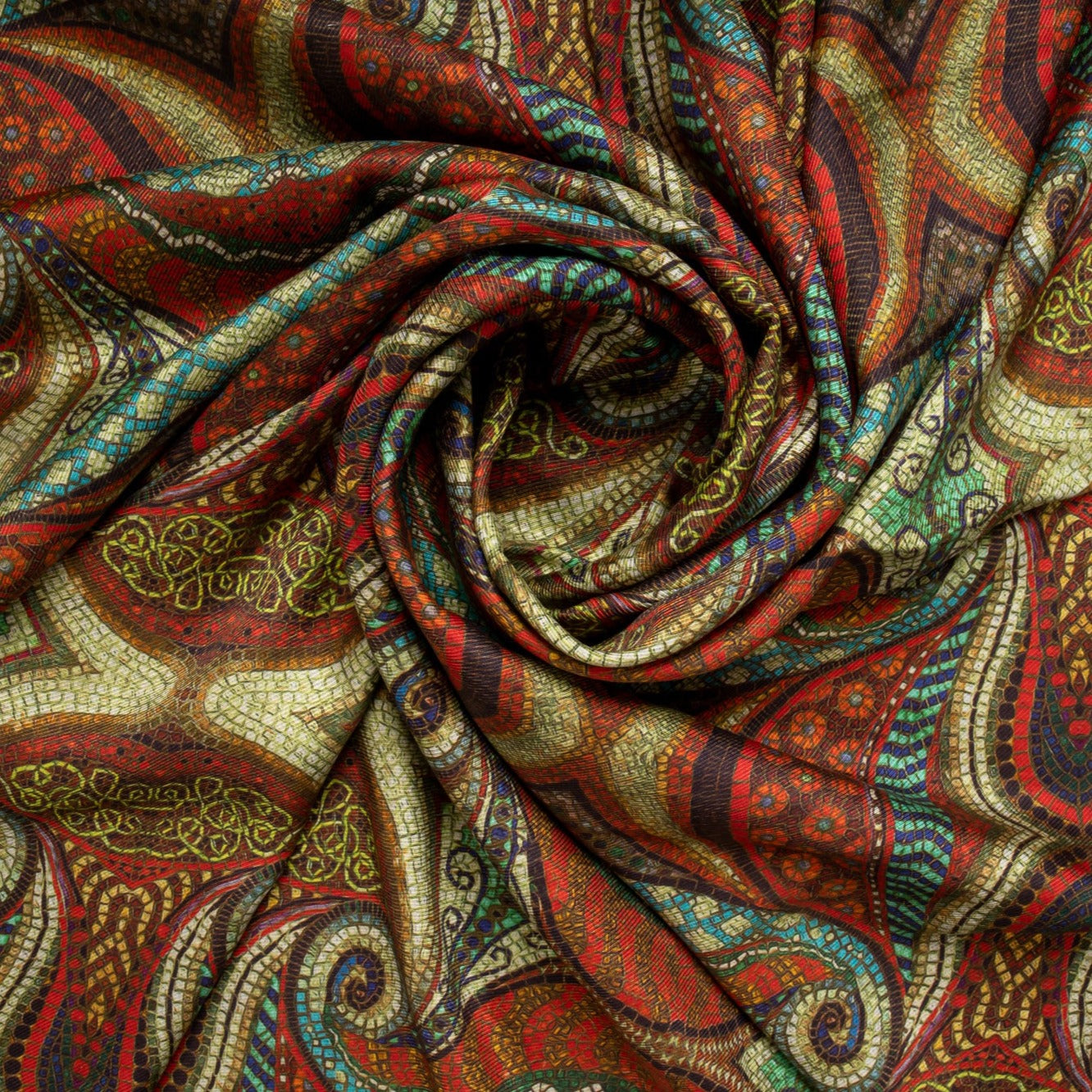 Multi Color Digital Print Pure Silk Fabric Trade UNO