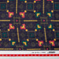 Black Traditional Print Satin Bemberg Fabric Trade UNO
