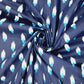Blue Ikat Print Cambric Cotton Fabric Trade Uno