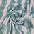 White & Green Stripes Digital Print Cotton Fabric Trade UNO