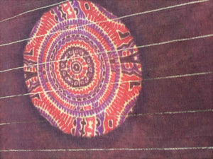 Purple With Golden Lurex Traditional Print Chanderi Fabric