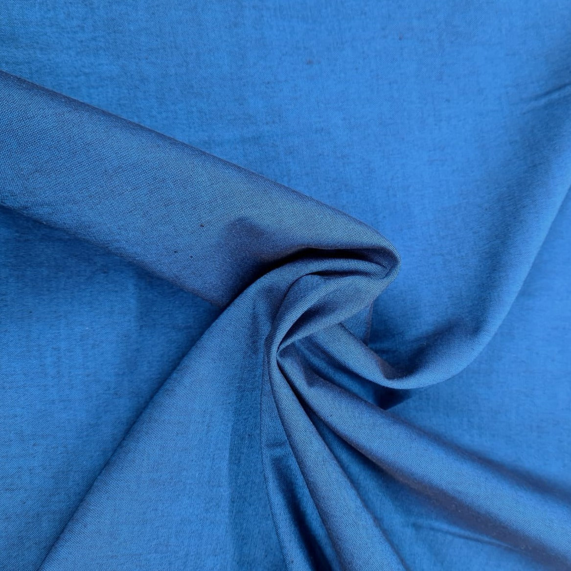 Blue Solid Cotton Fabric Trade UNO