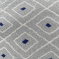 Grey Geometrical Print Spun Fabric Trade UNO