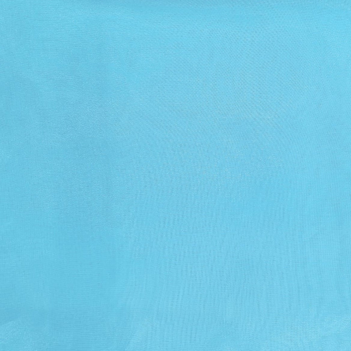Aqua Blue Solid Poly Organza Fabric Trade UNO
