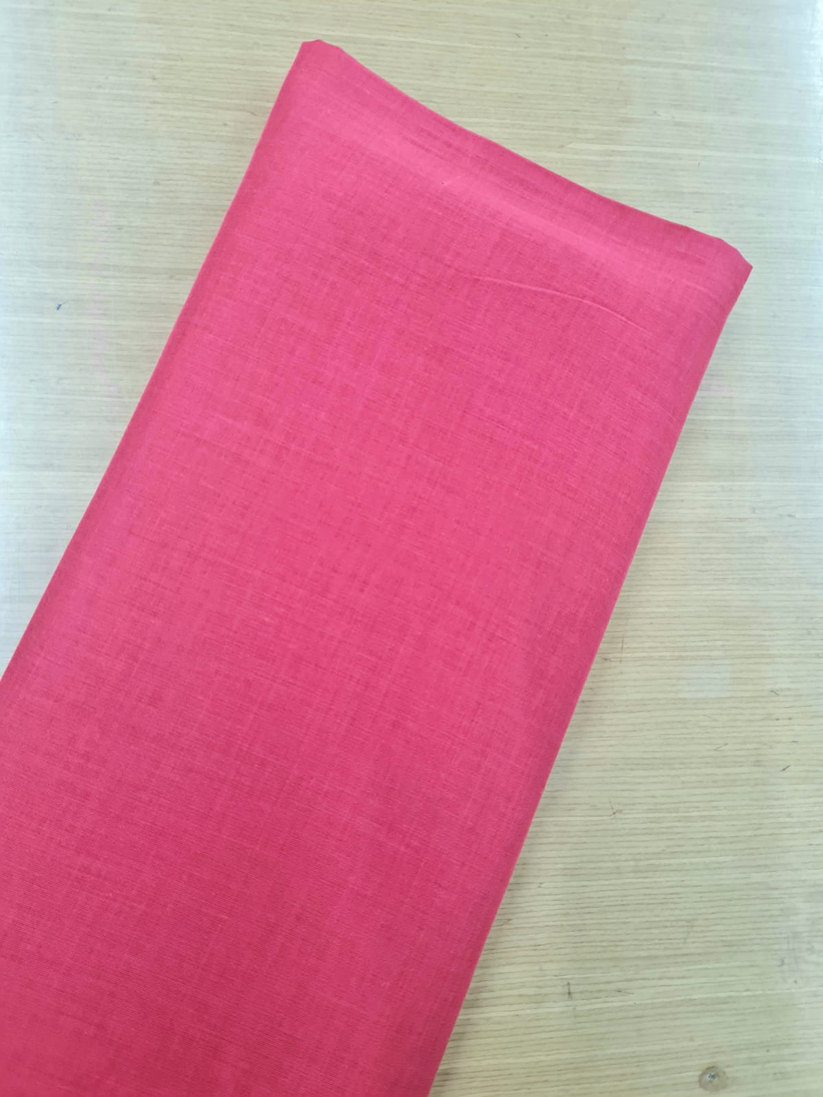 Red Color Cotton Fabric Trade UNO