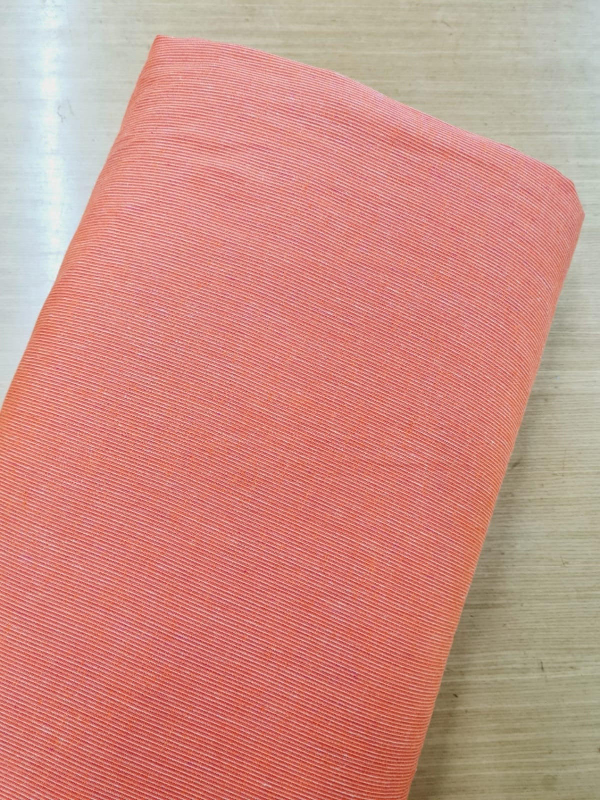 Orange & Red Colour Self Desgin Cotton Fabric Trade UNO