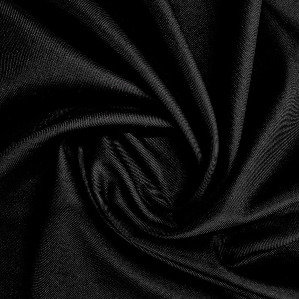 Black Solid Twill Fabric Trade UNO