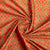 Orange With Golden Floral Brocade Fabric Trade UNO