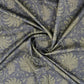 Grey Floral Print Cotton Linen Fabric Trade UNO