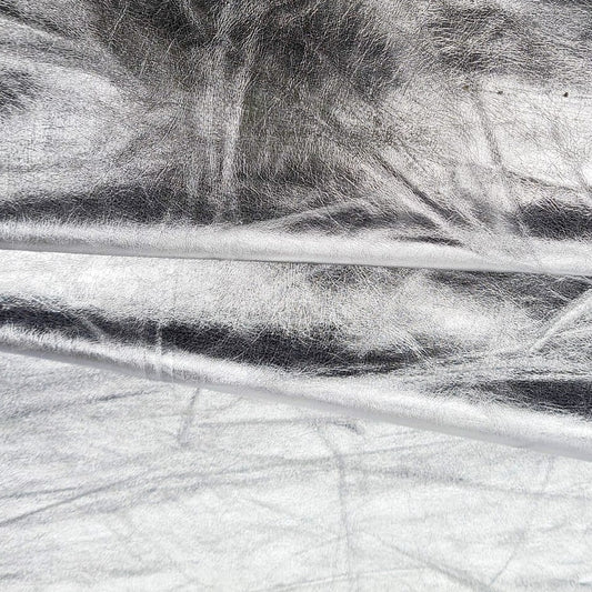 Silver Solid Rexine Fabric Trade UNO